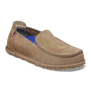 NEW BIRKENSTOCK women's utti shoes in gray taupe suede
